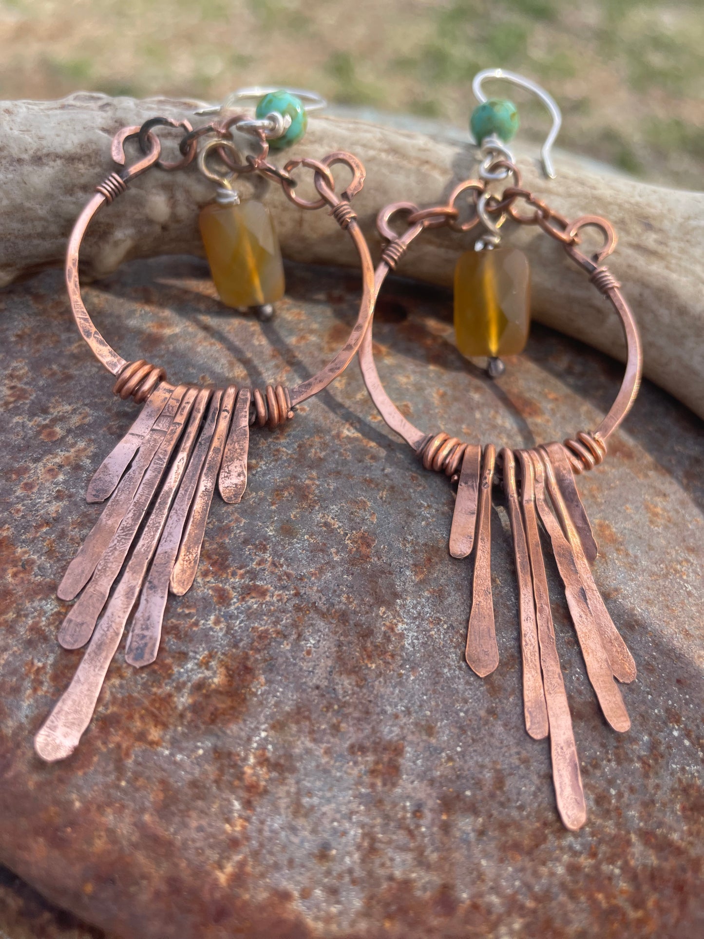 Copper Chandalier Earrings
