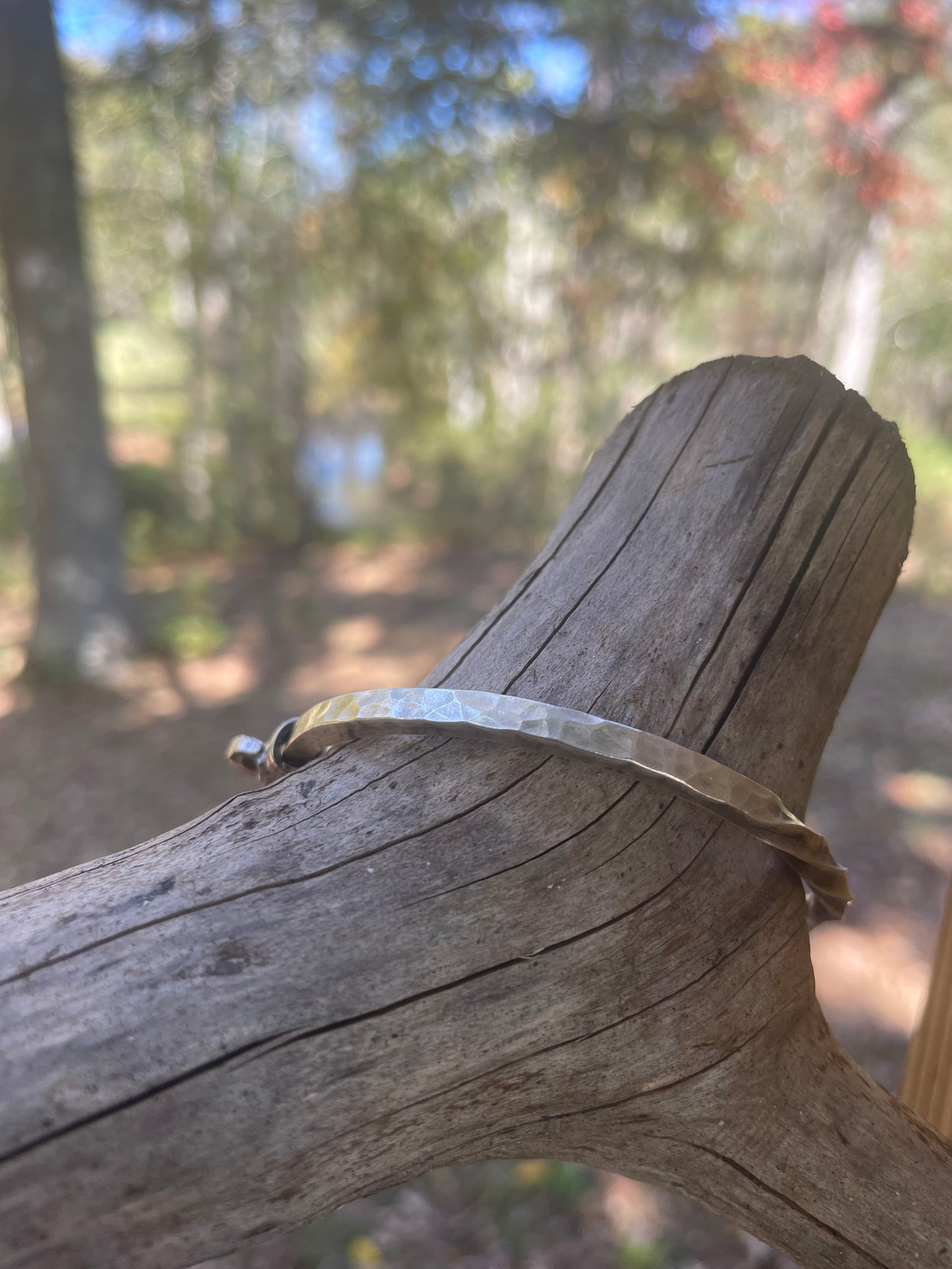 Sterling Floral Bangle Bracelet