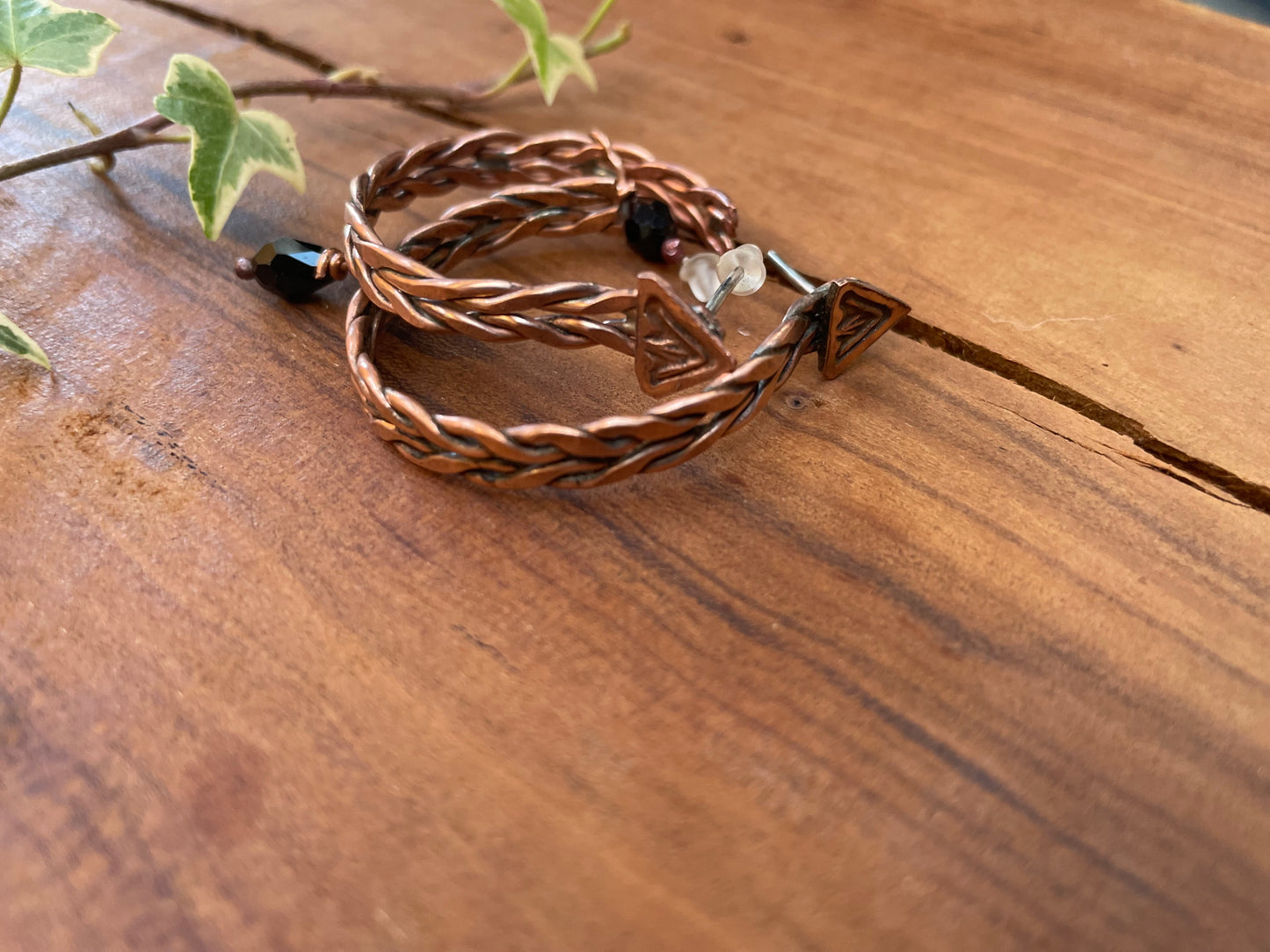 Copper Twisted Hoops