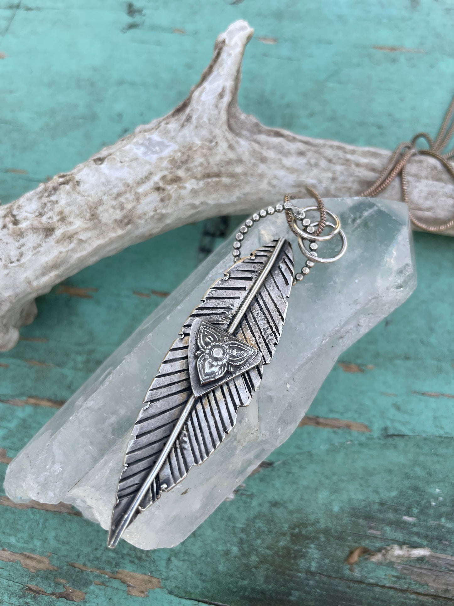 Sterling Feather Pendant