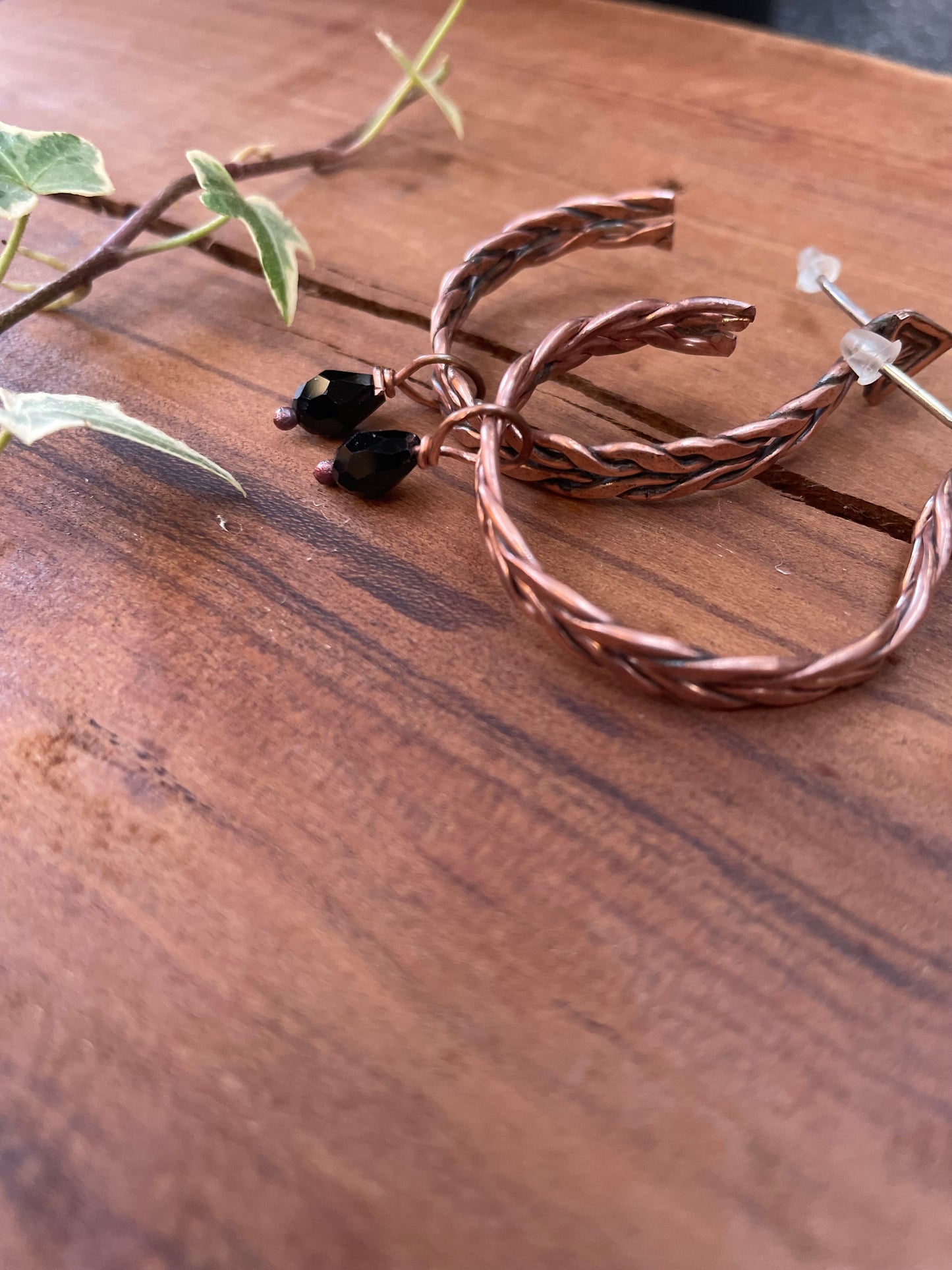 Copper Twisted Hoops