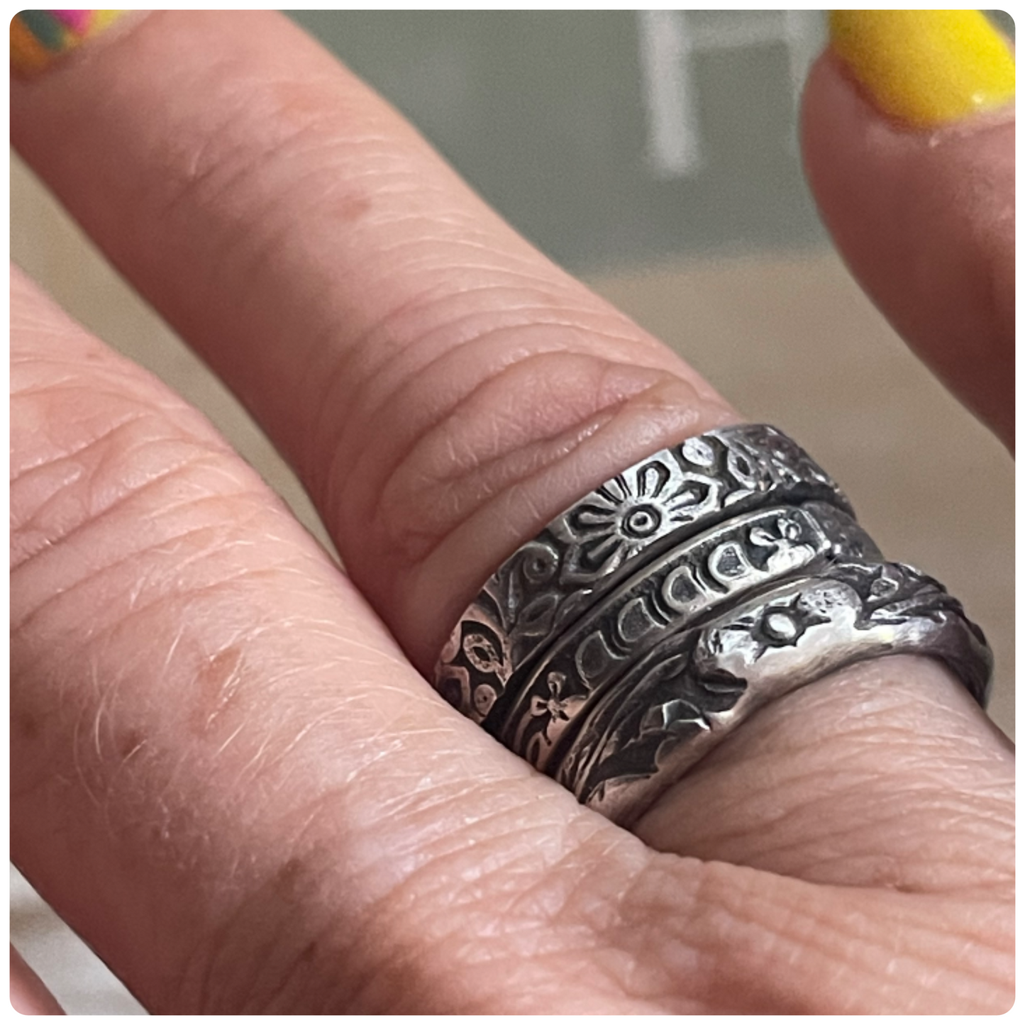 Lasting Impressions: Intro to Silver: Stacker Rings Class Sept 7th 11-130