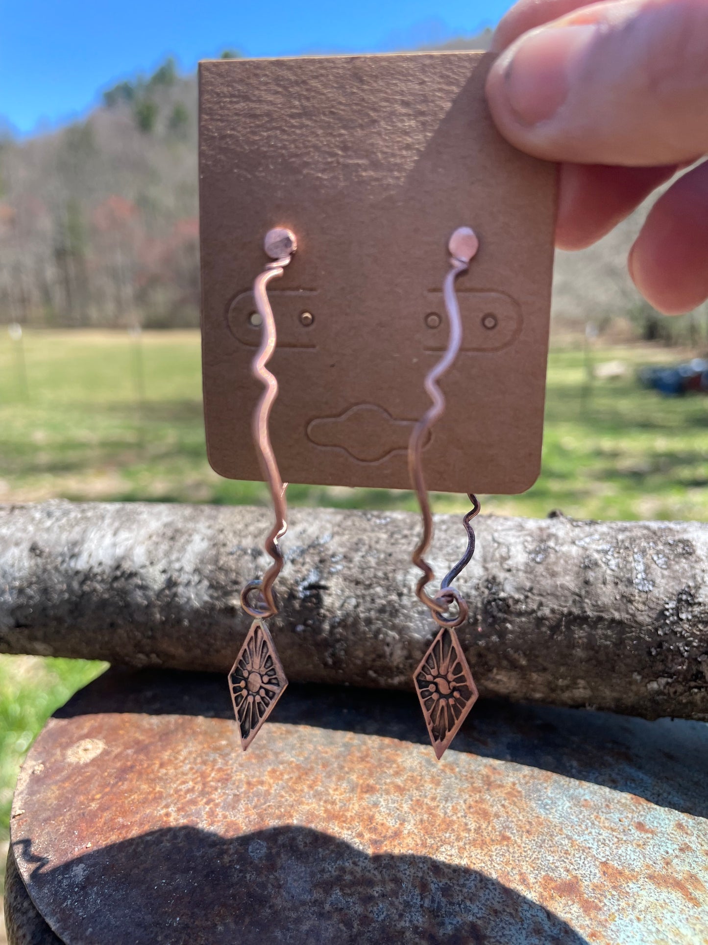 Copper Hoop Earrings