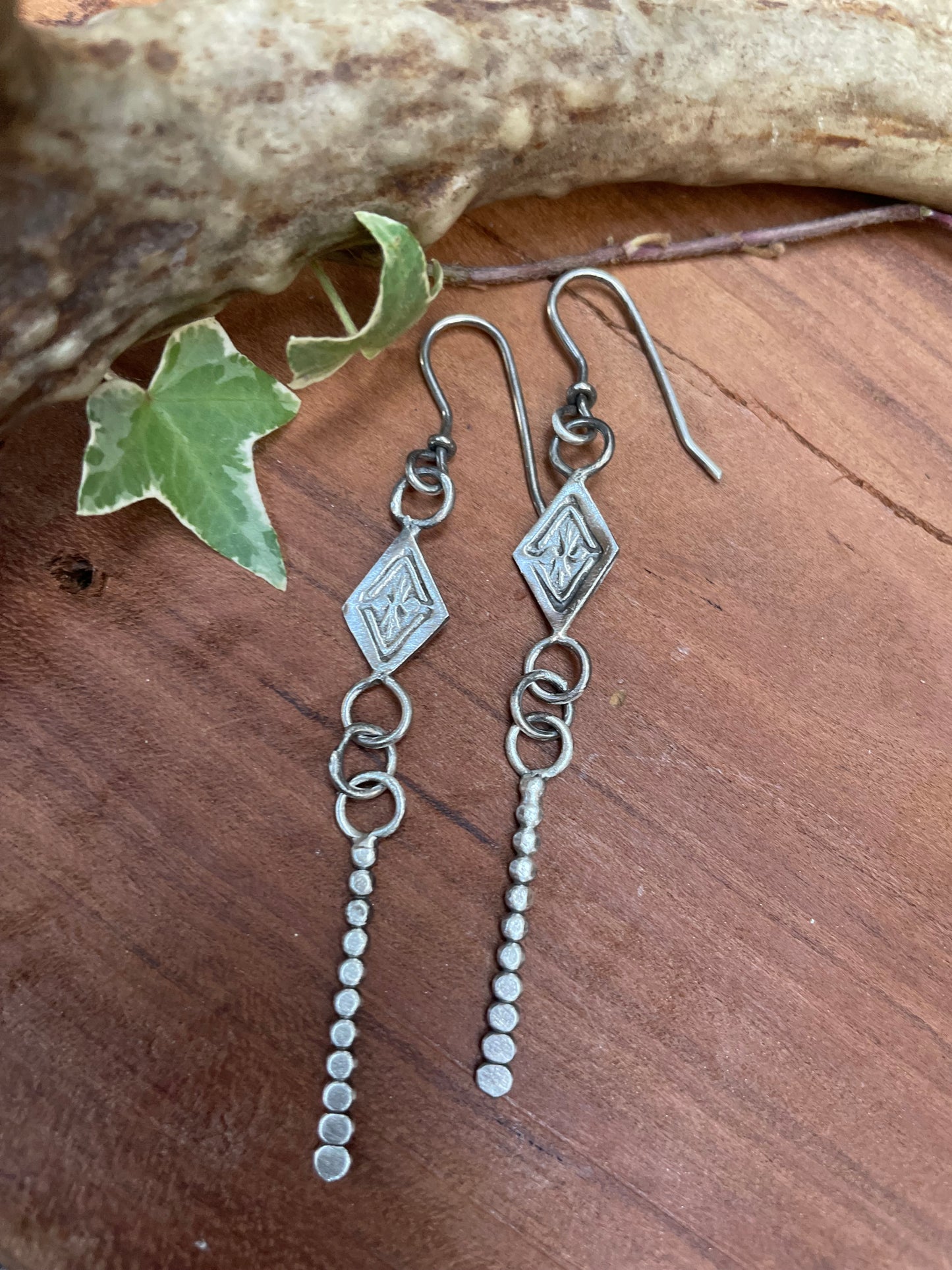 Sterling Silver Dagger Style Earrings