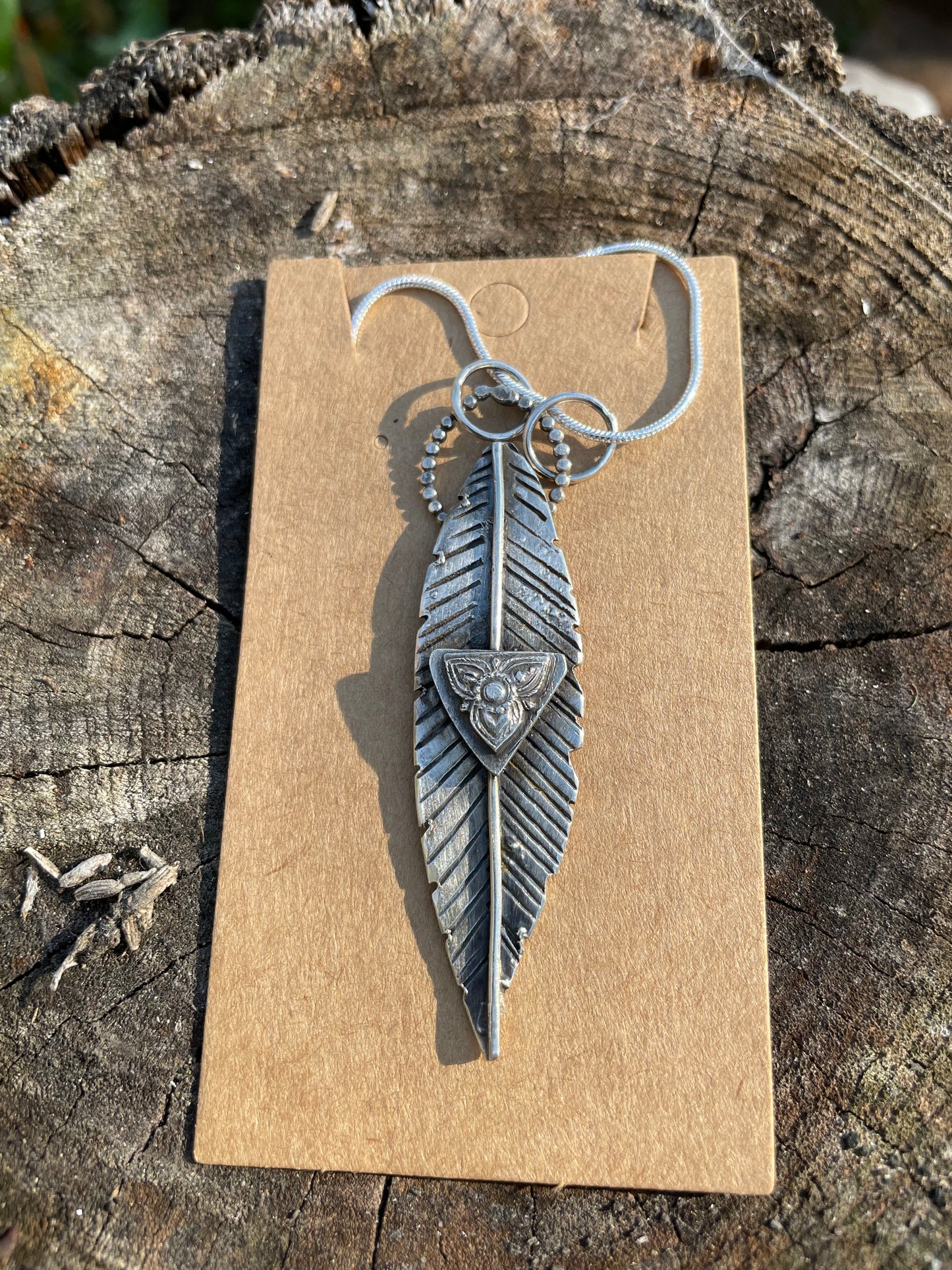 Sterling Feather Pendant
