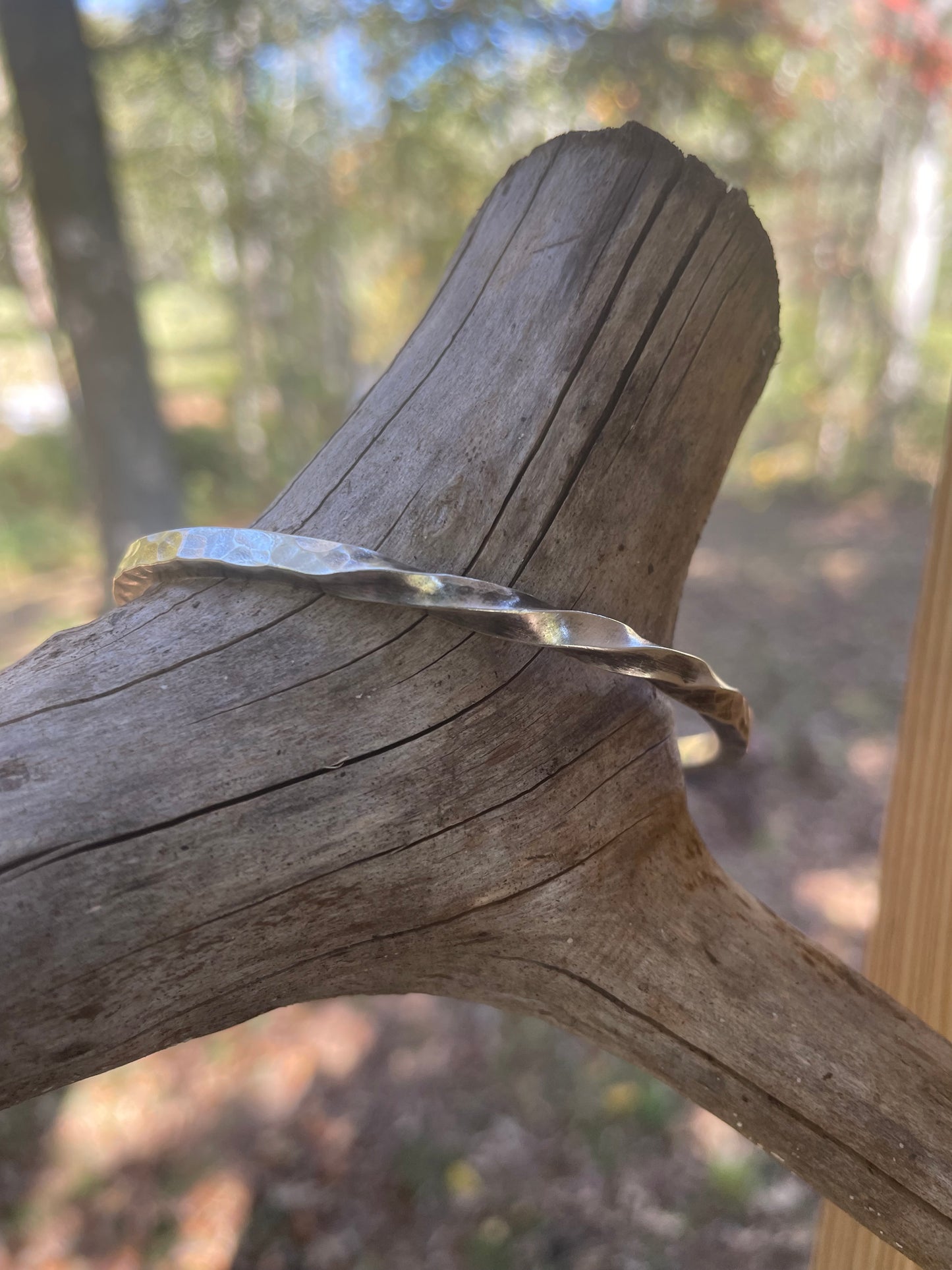 Sterling Floral Bangle Bracelet