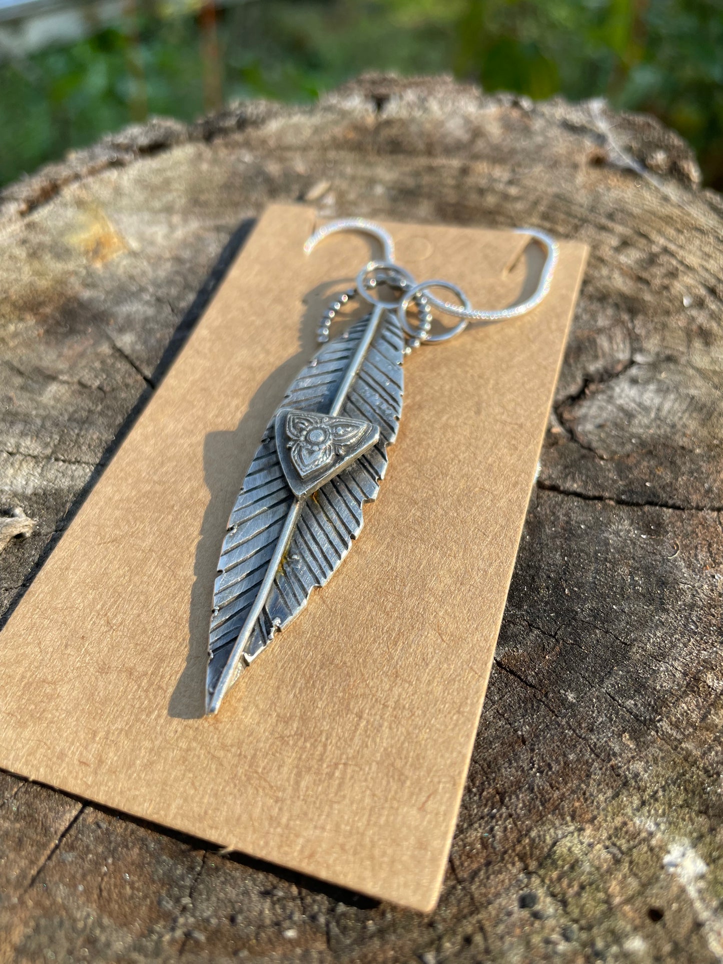 Sterling Feather Pendant