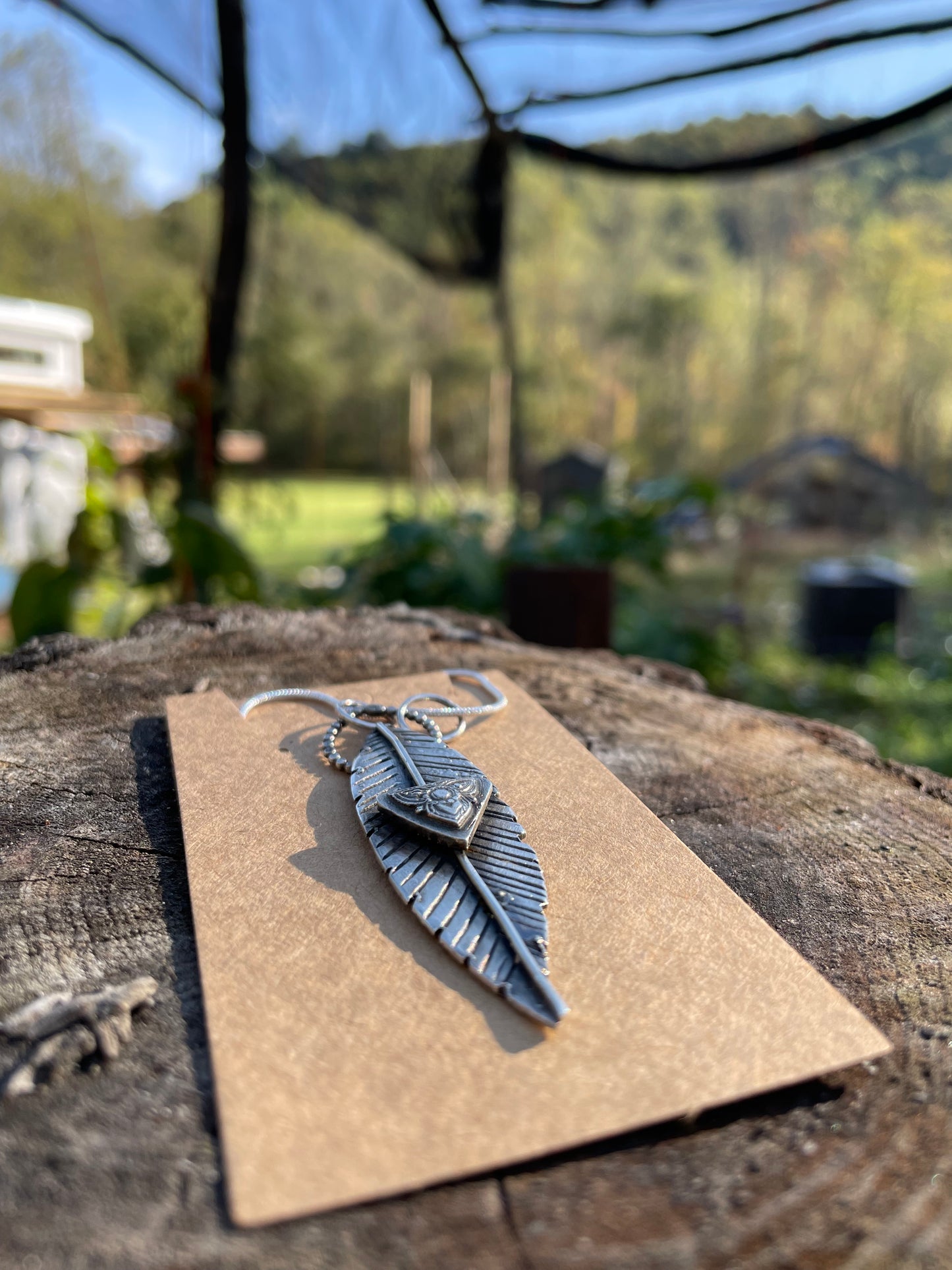Sterling Feather Pendant