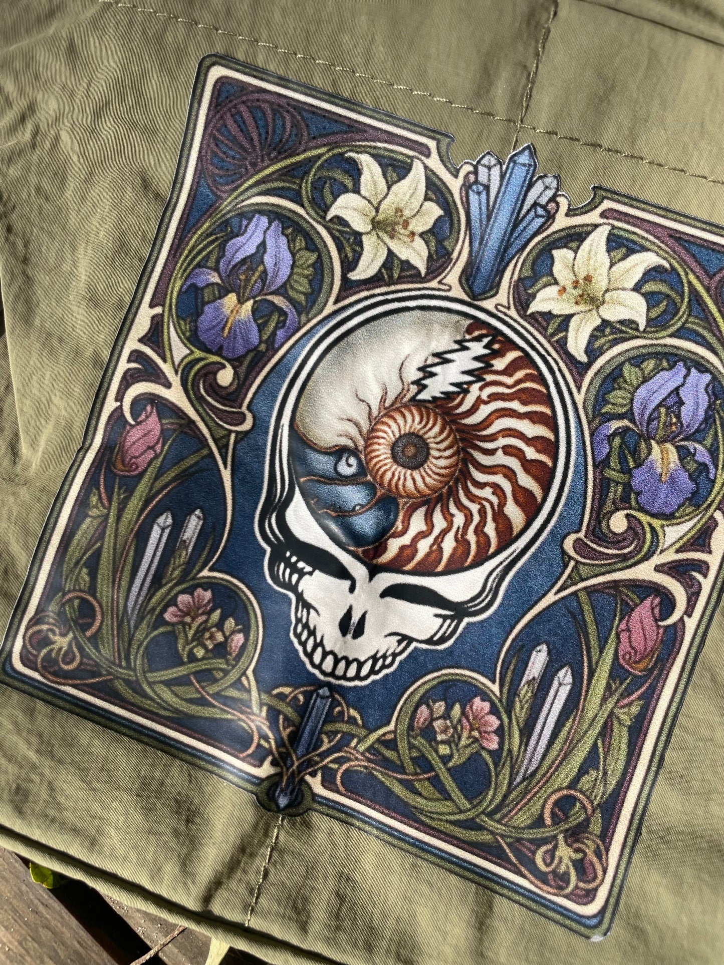 Cross Body Lightweight Bag Art Nouveau Grateful Dead