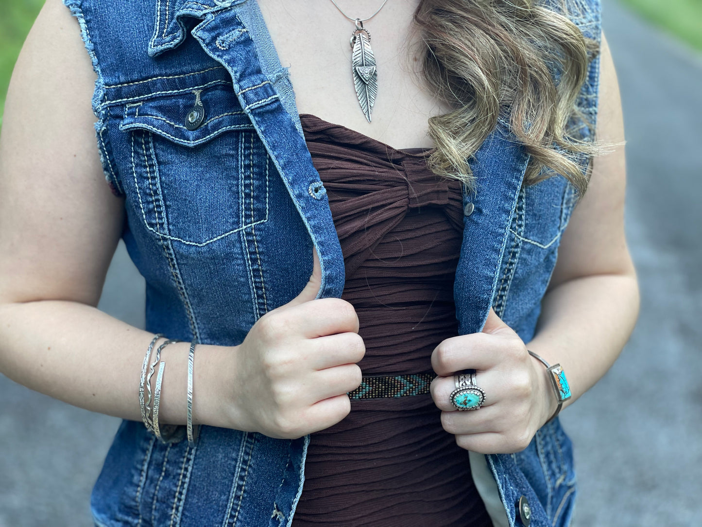 Sterling Feather Pendant