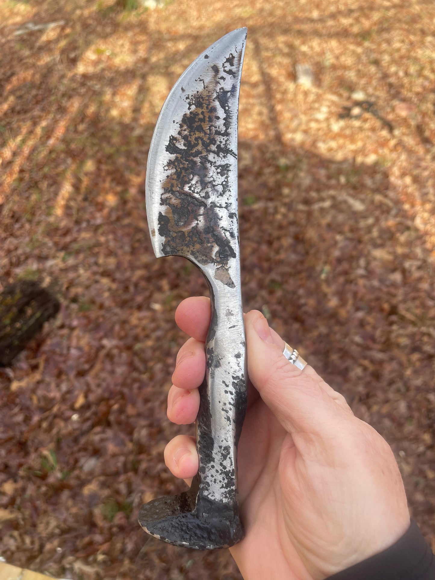 Hand forged Railroad Spike Knife