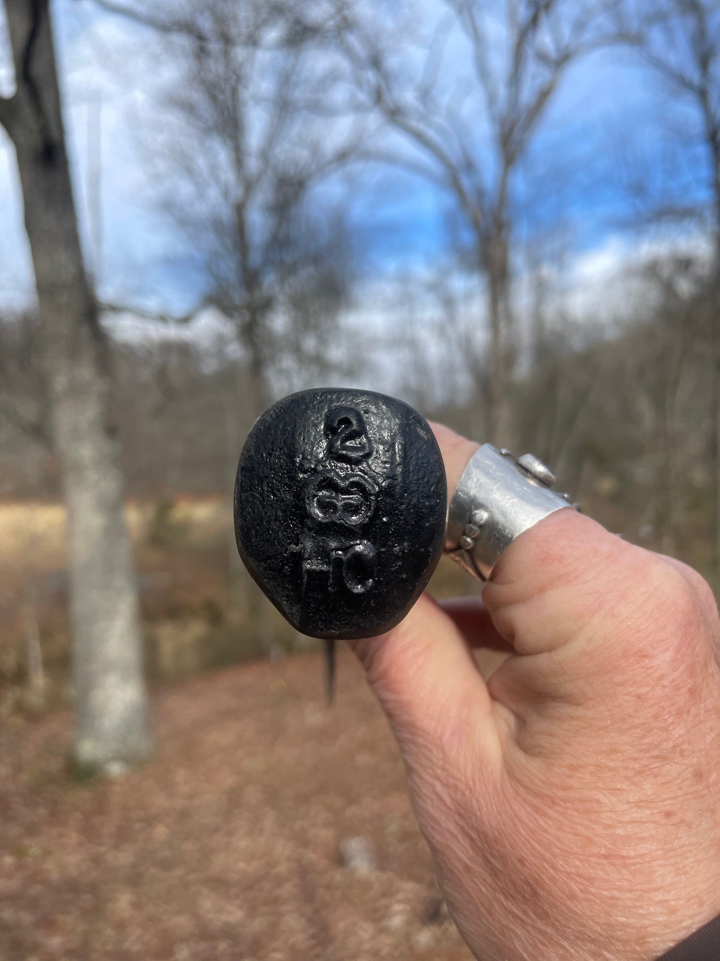Hand forged railroad spike knife