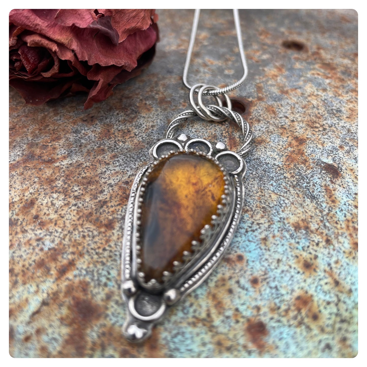 Mexican Amber Gemstone Pendant