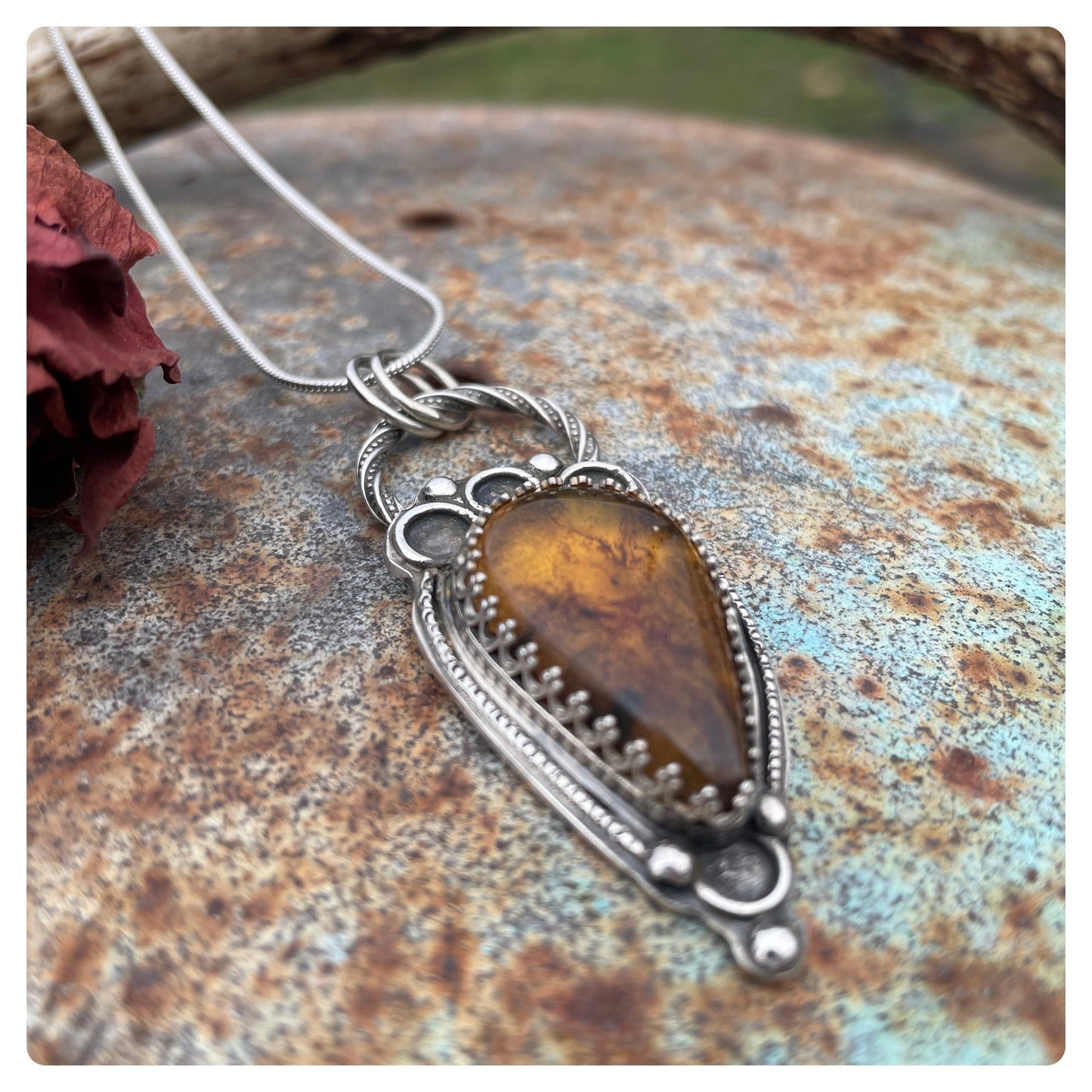 Mexican Amber Gemstone Pendant