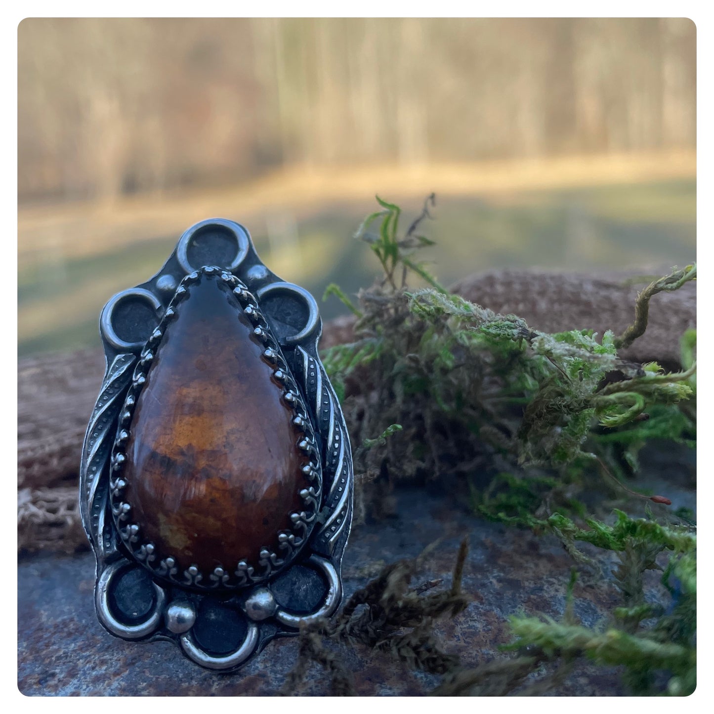 Chiapas Amber Sterling Ring