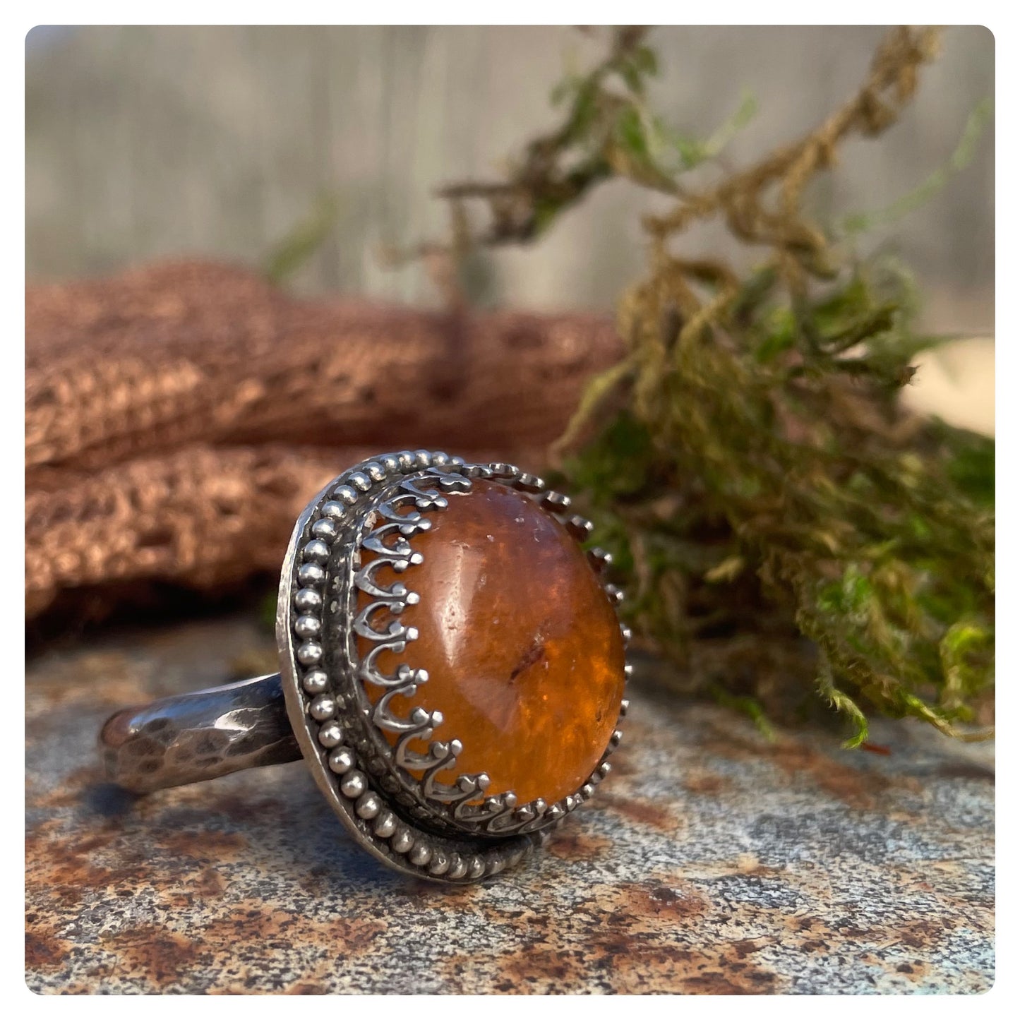 Chiapas Amber Sterling Ring