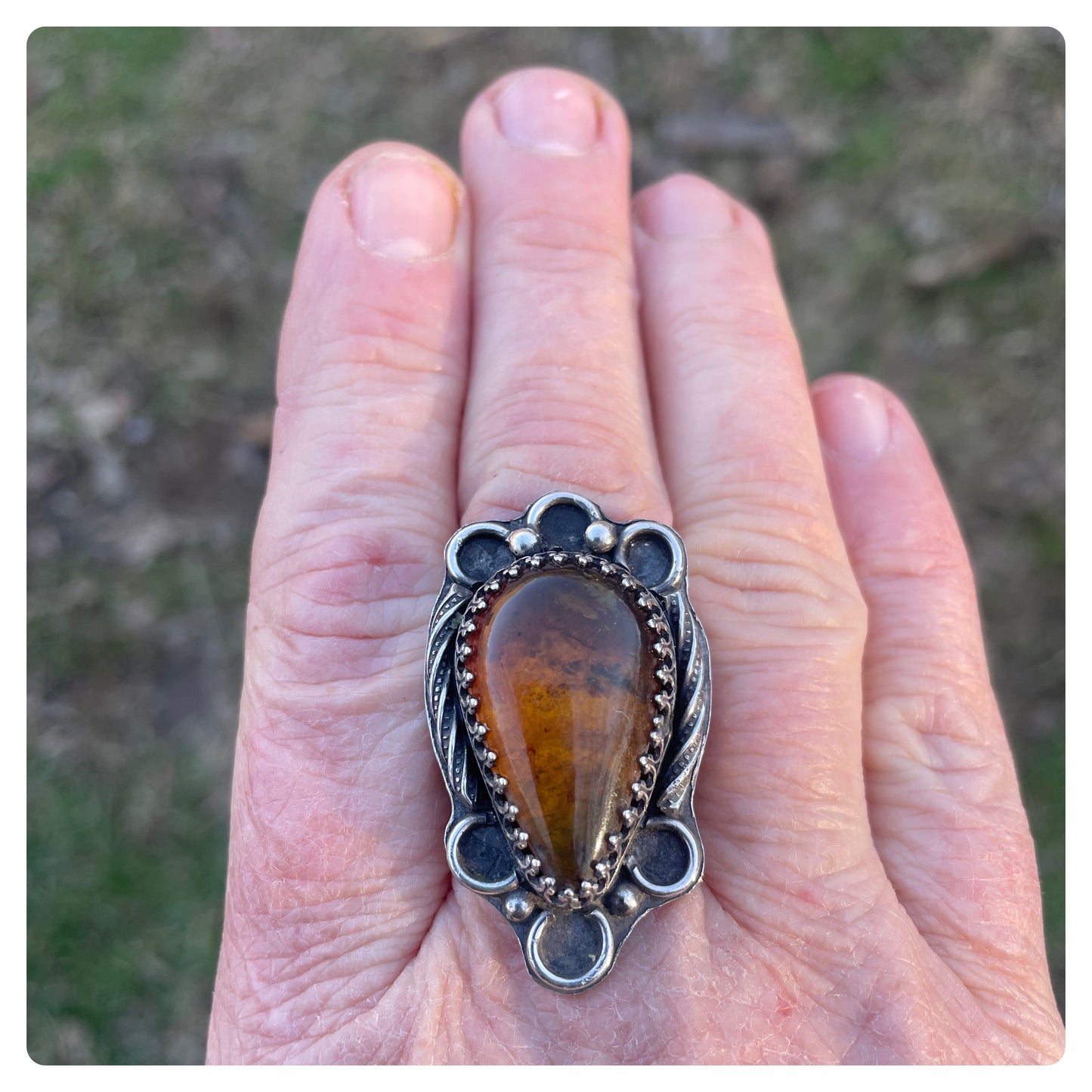 Chiapas Amber Sterling Ring