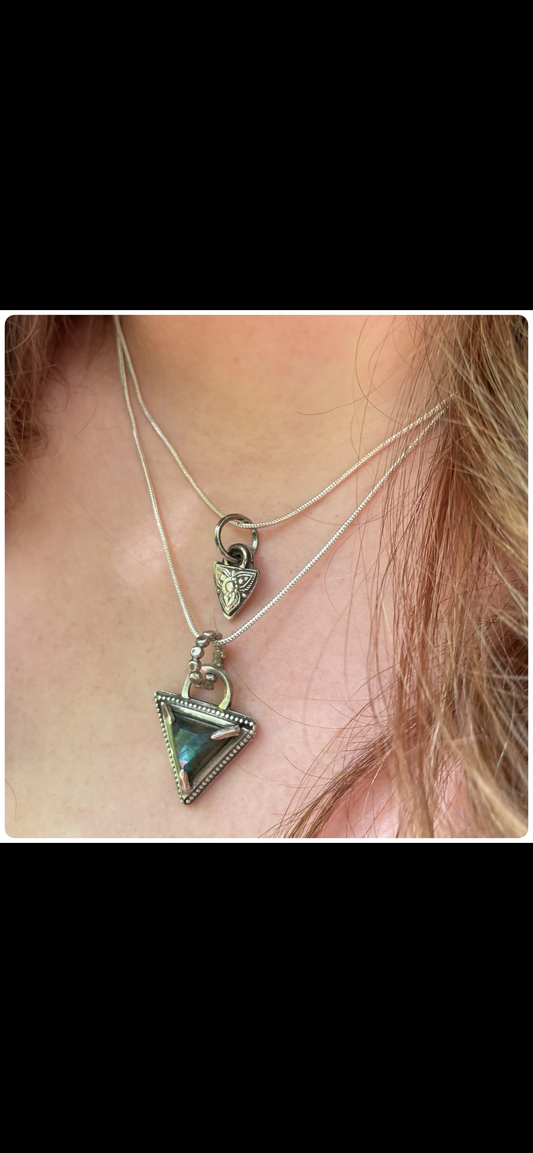 Labradorite Triangle Gemstone Pendant
