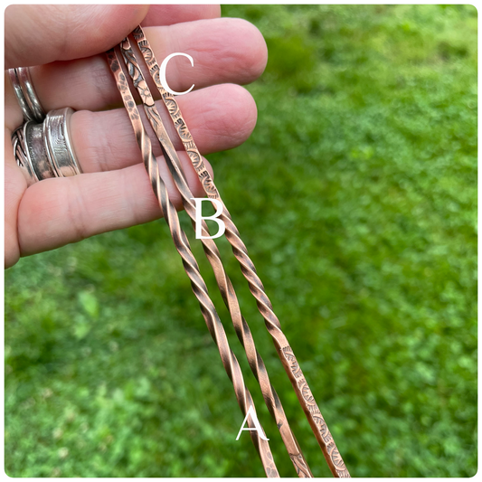 Forged Copper Hair Pins: Made to order