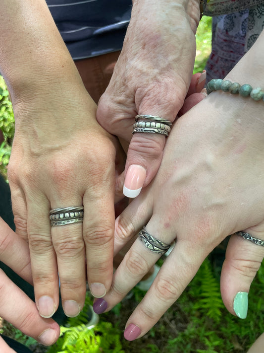 Lasting Impressions: Intro to Silver: Stacker Rings Class Sept 7th 11-130