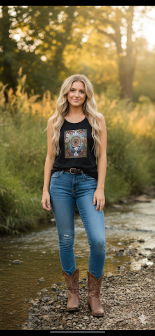 Art Nouveau Grateful Dead Inspired Tank Top