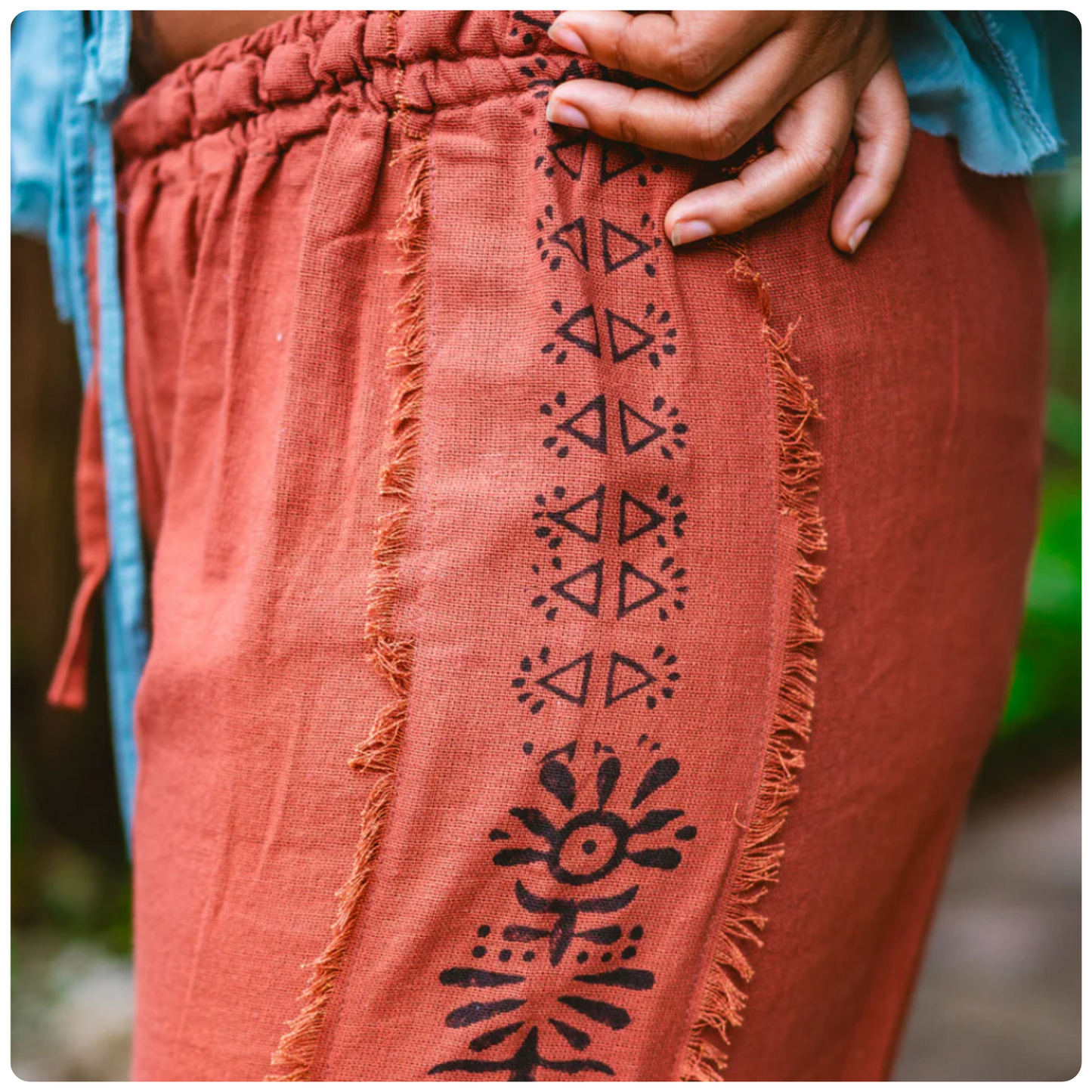 Block Print Pants Imported Clothing