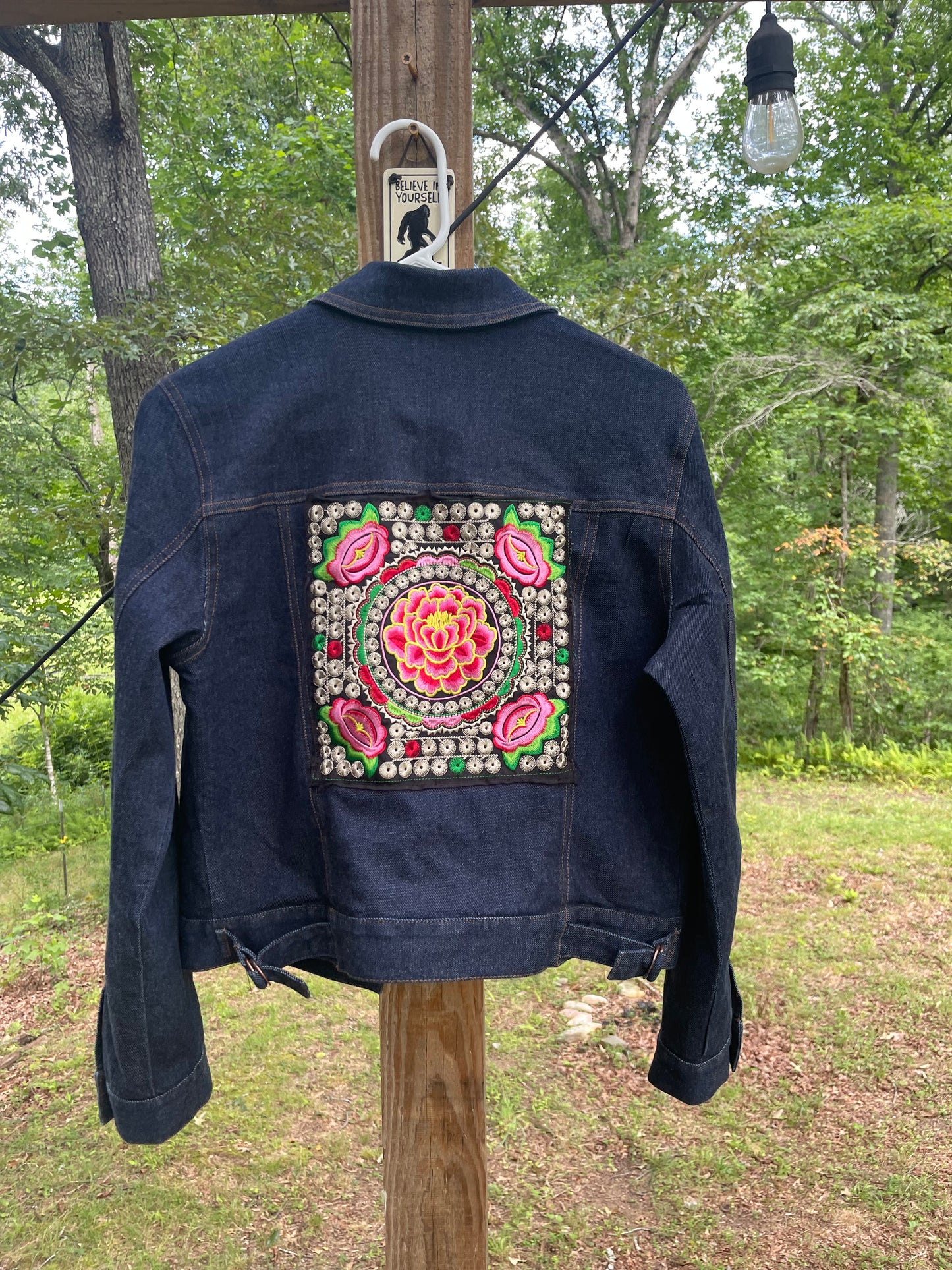 Upcycled Anne Taylor Jacket with Hill Tribe Embroidery