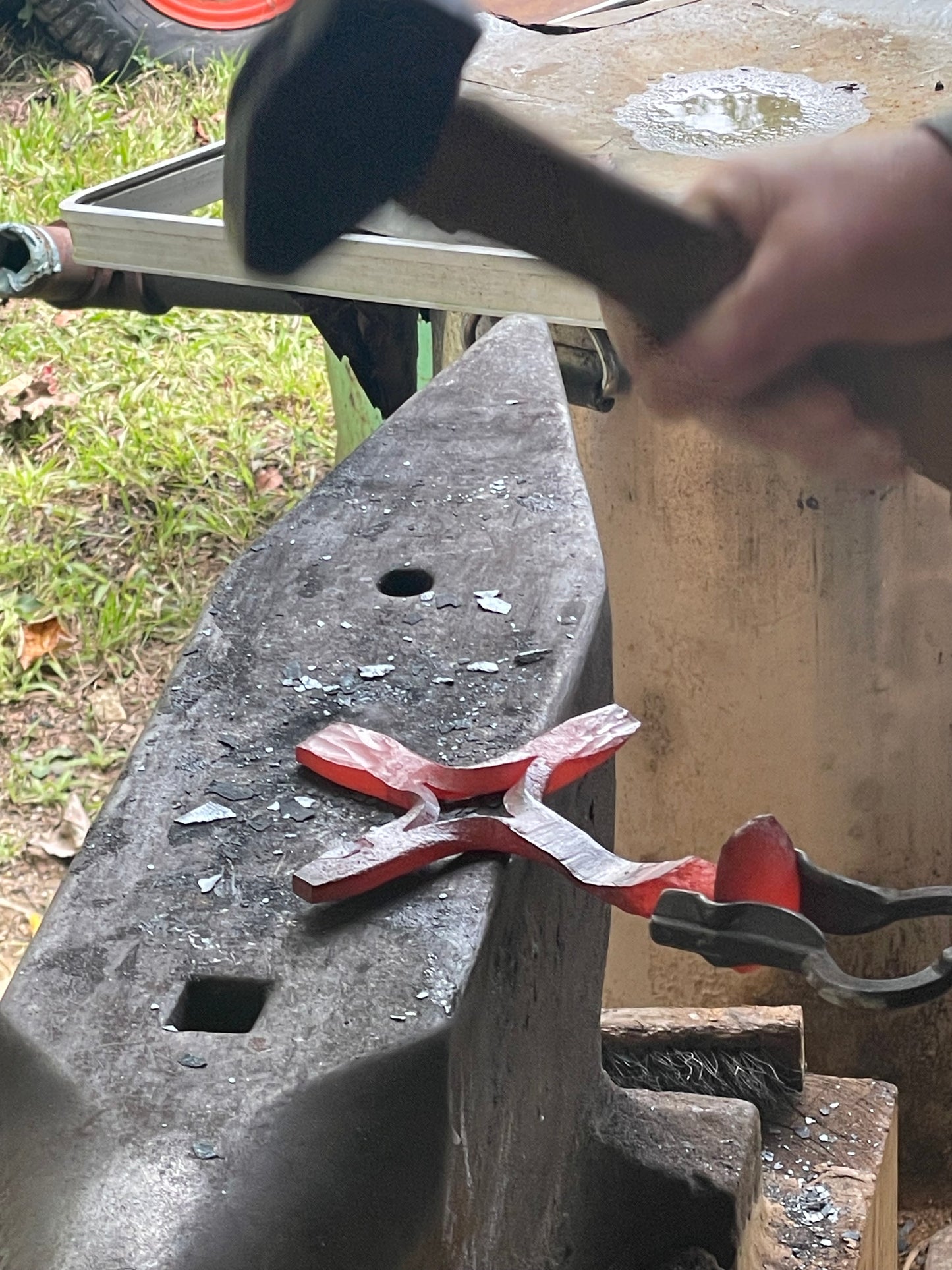 Forged Railroad Spike Cross Class Saturday Sept 20th 12-2