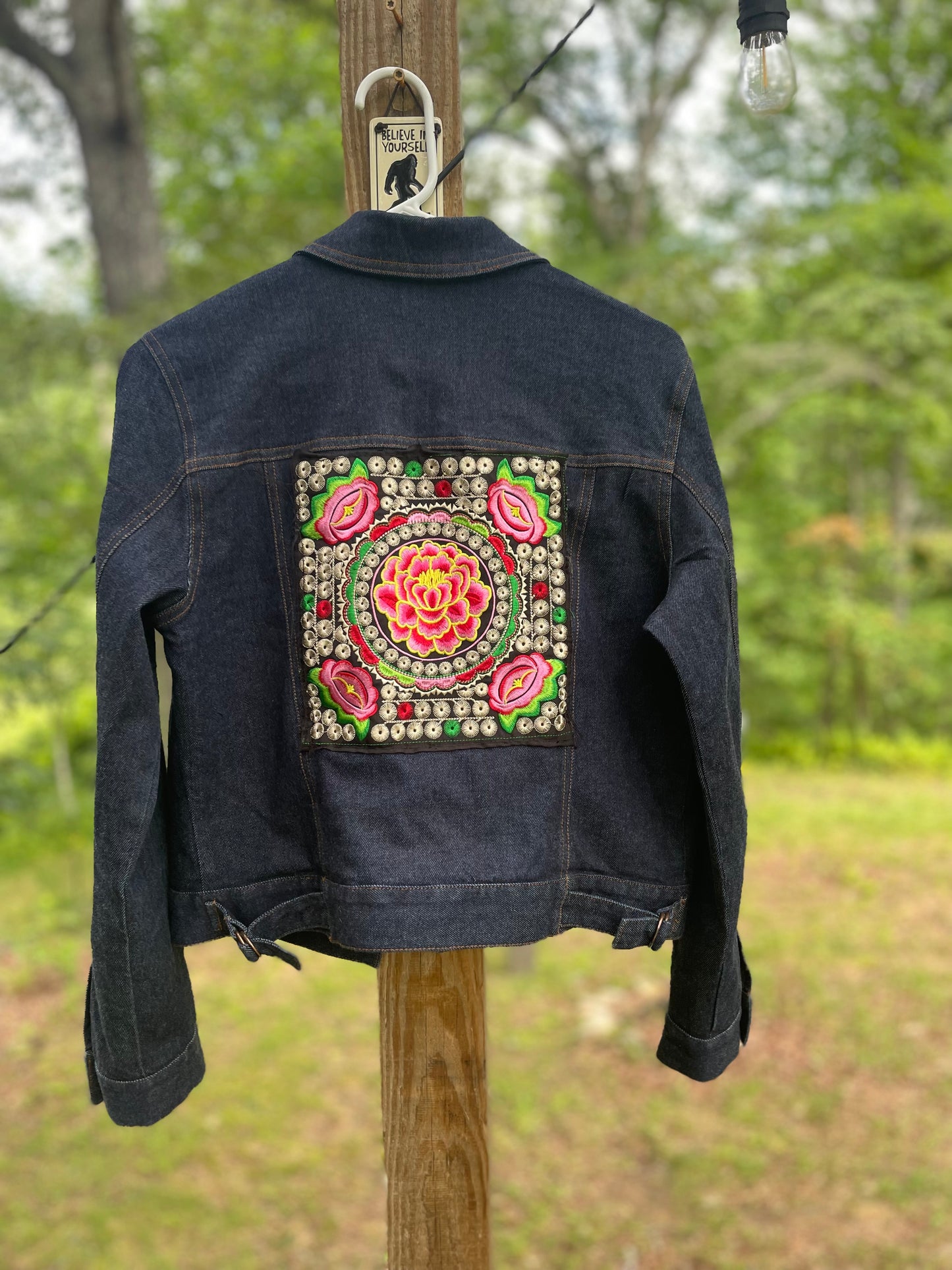 Upcycled Anne Taylor Jacket with Hill Tribe Embroidery