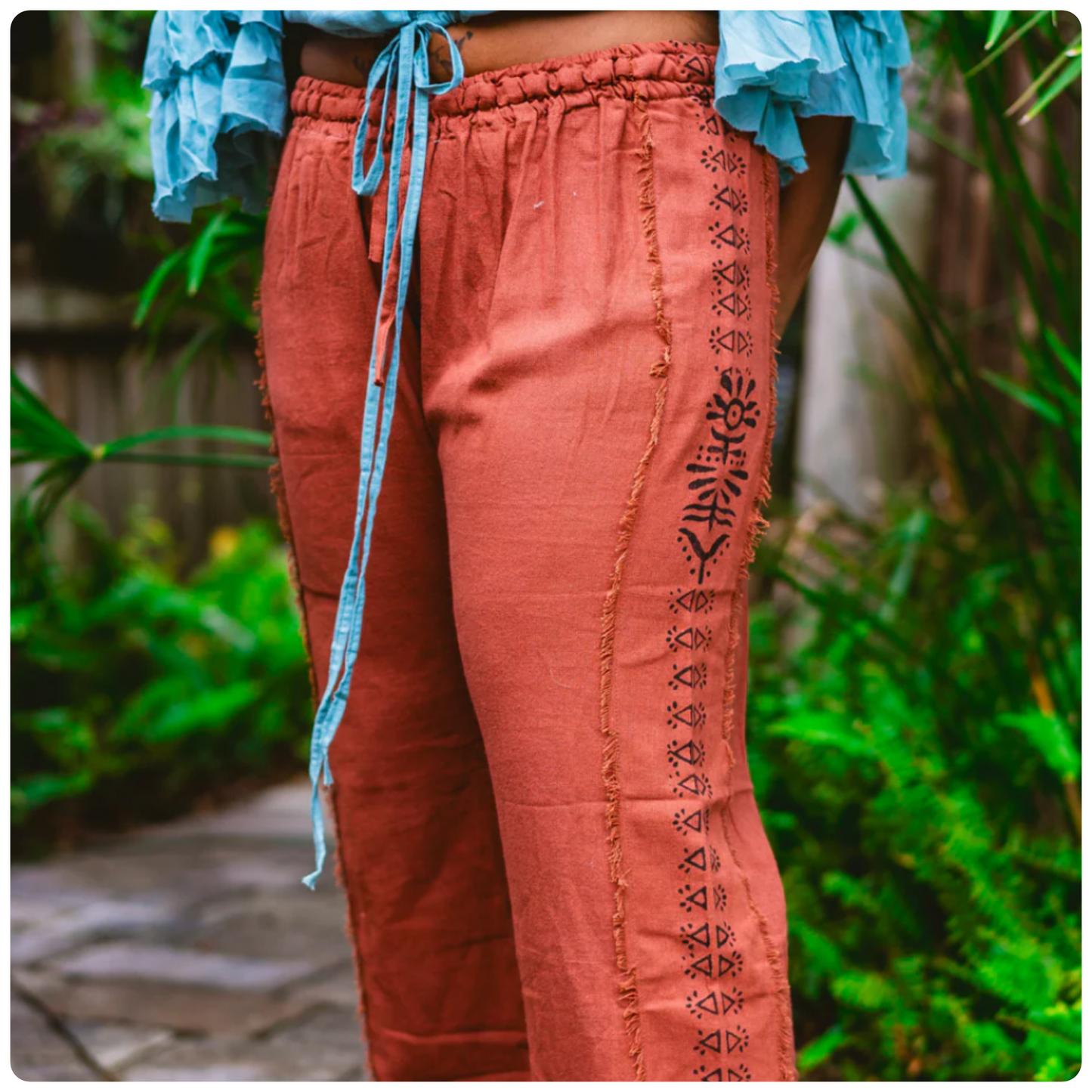 Block Print Pants Imported Clothing