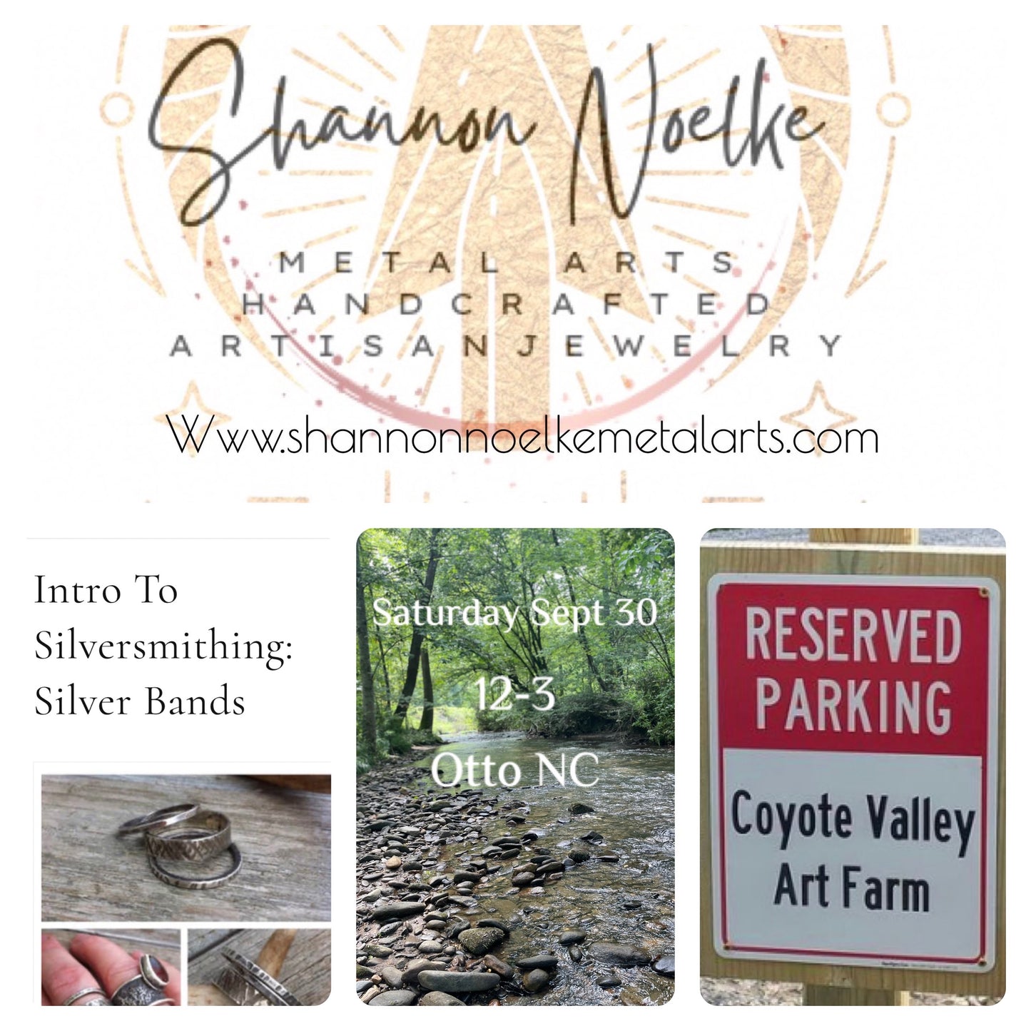 Intro To Silversmithing Class: Textured Silver Bands: Saturday September 30th 12-2:30