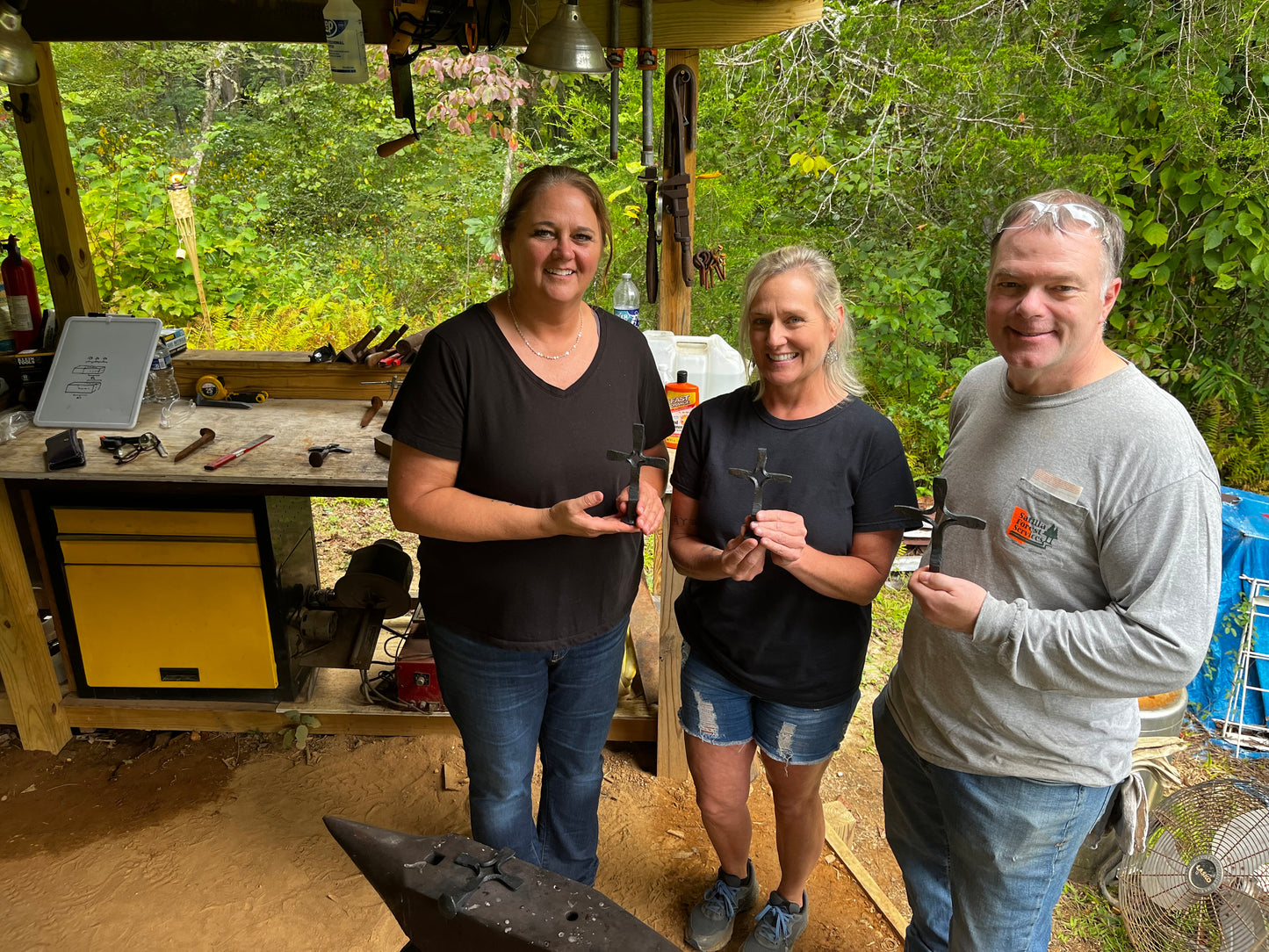 Forged Railroad Spike Cross Class Saturday Sept 20th 12-2