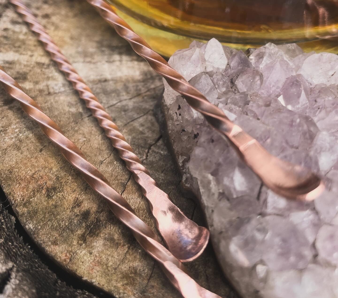 Hand Forged Copper Cocktail Stirrers Set of 6 Made to Order Gift Ideas