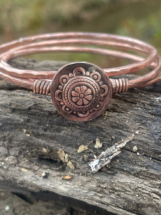 Set of 3 Copper Stacker Bangles/Bracelets