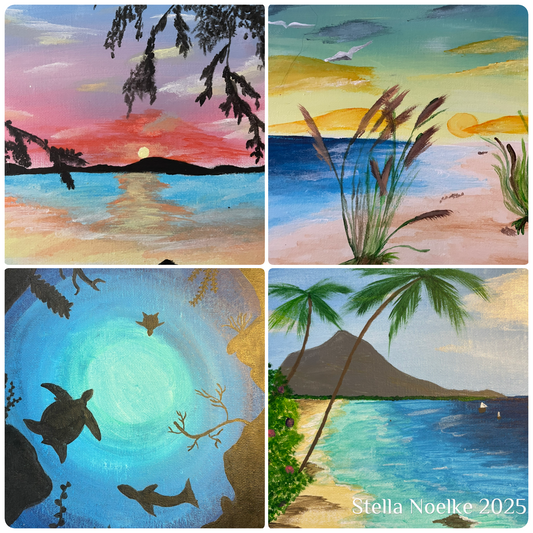 Beachy Art Print Collage