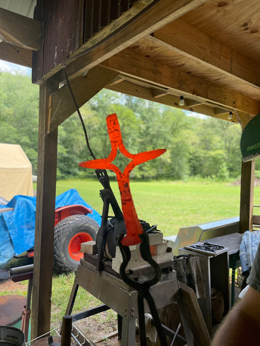 Forged Railroad Spike Cross Class Saturday Sept 6th 12-2