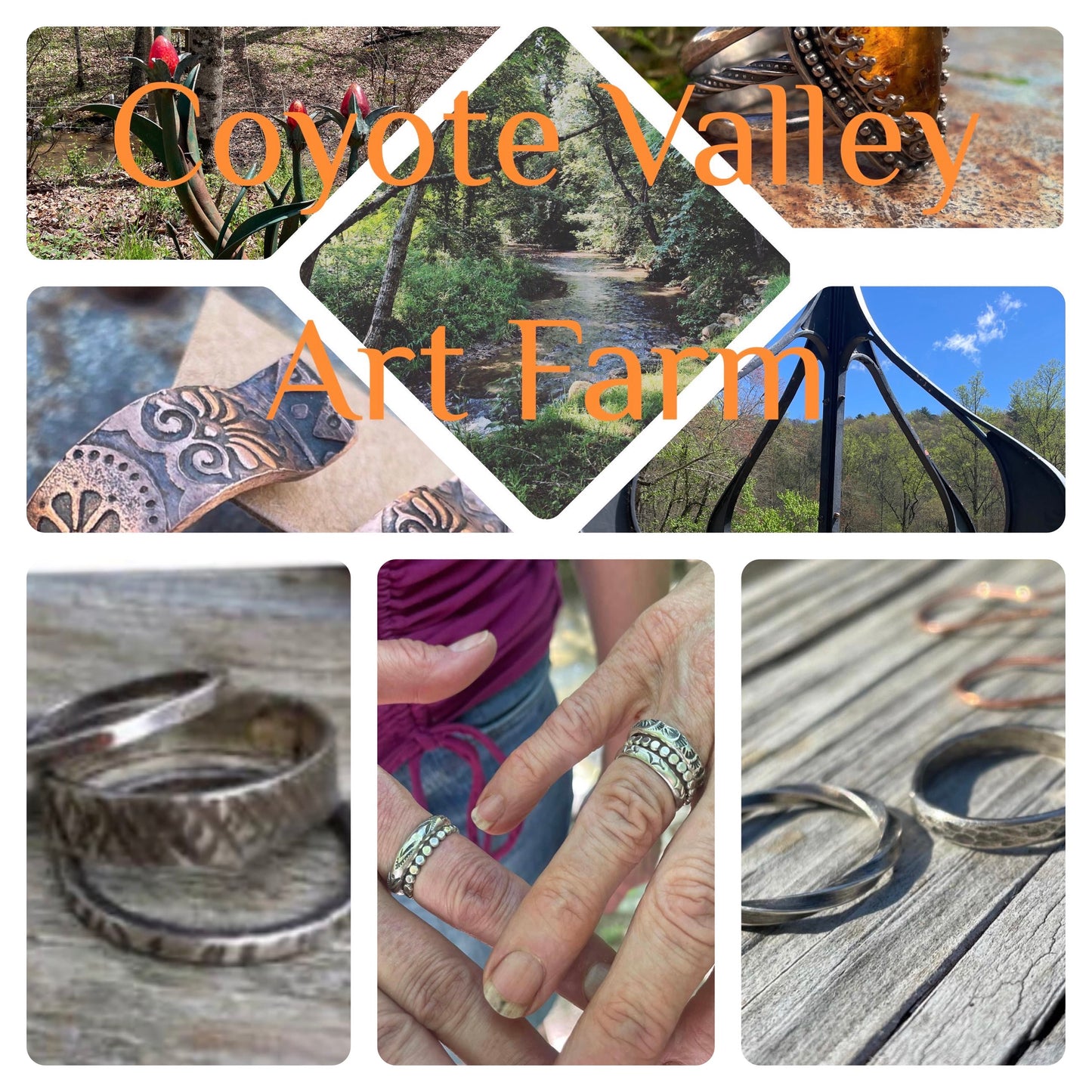 Intro To Silversmithing Class: Textured Silver Bands: Saturday May 11th 2024 12-2