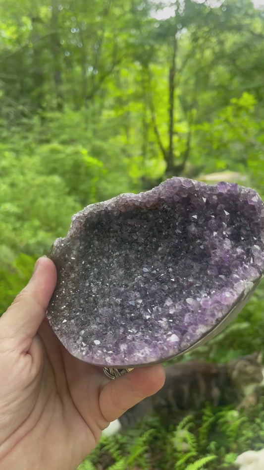 Deep Purple Amethyst Druzy Specimen (Stones)